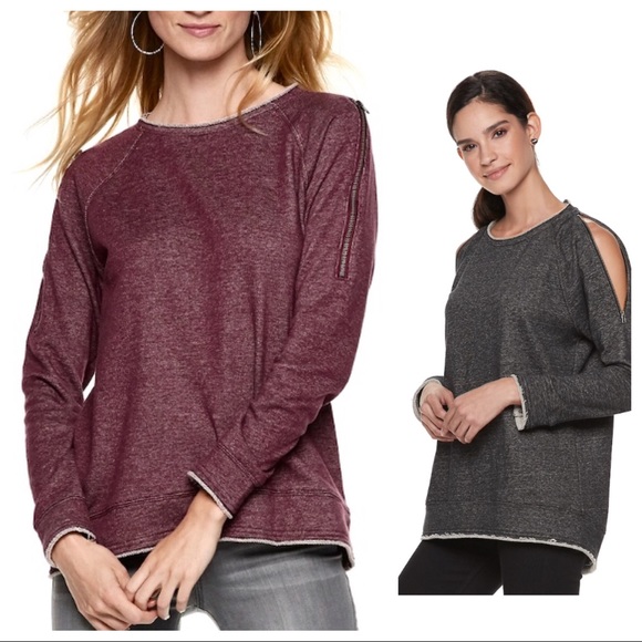 Rock & Republic Tops - LAST ONE! ROCK & REPUBLIC Convertible SWEATSHIRT